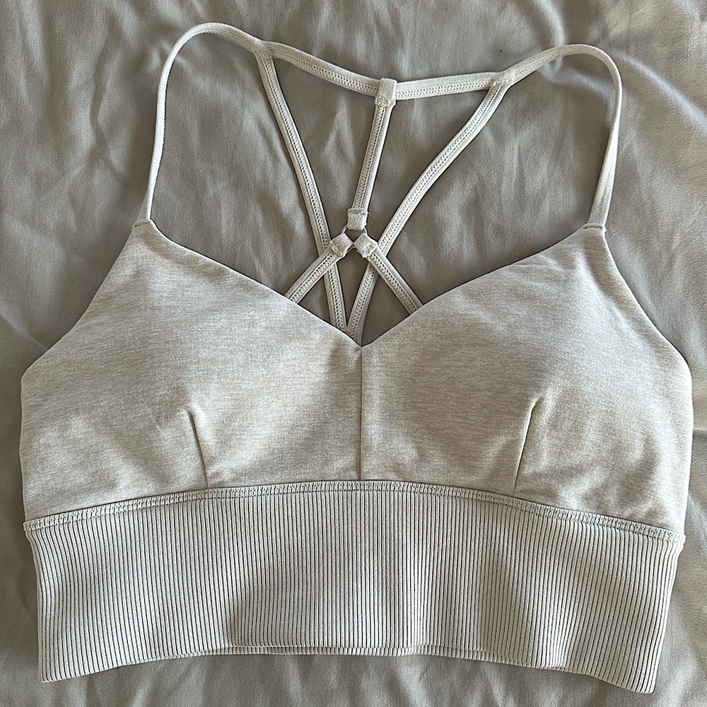 Alo Yoga | Alosoft Lavish Bra | Bone Heather |Size Small